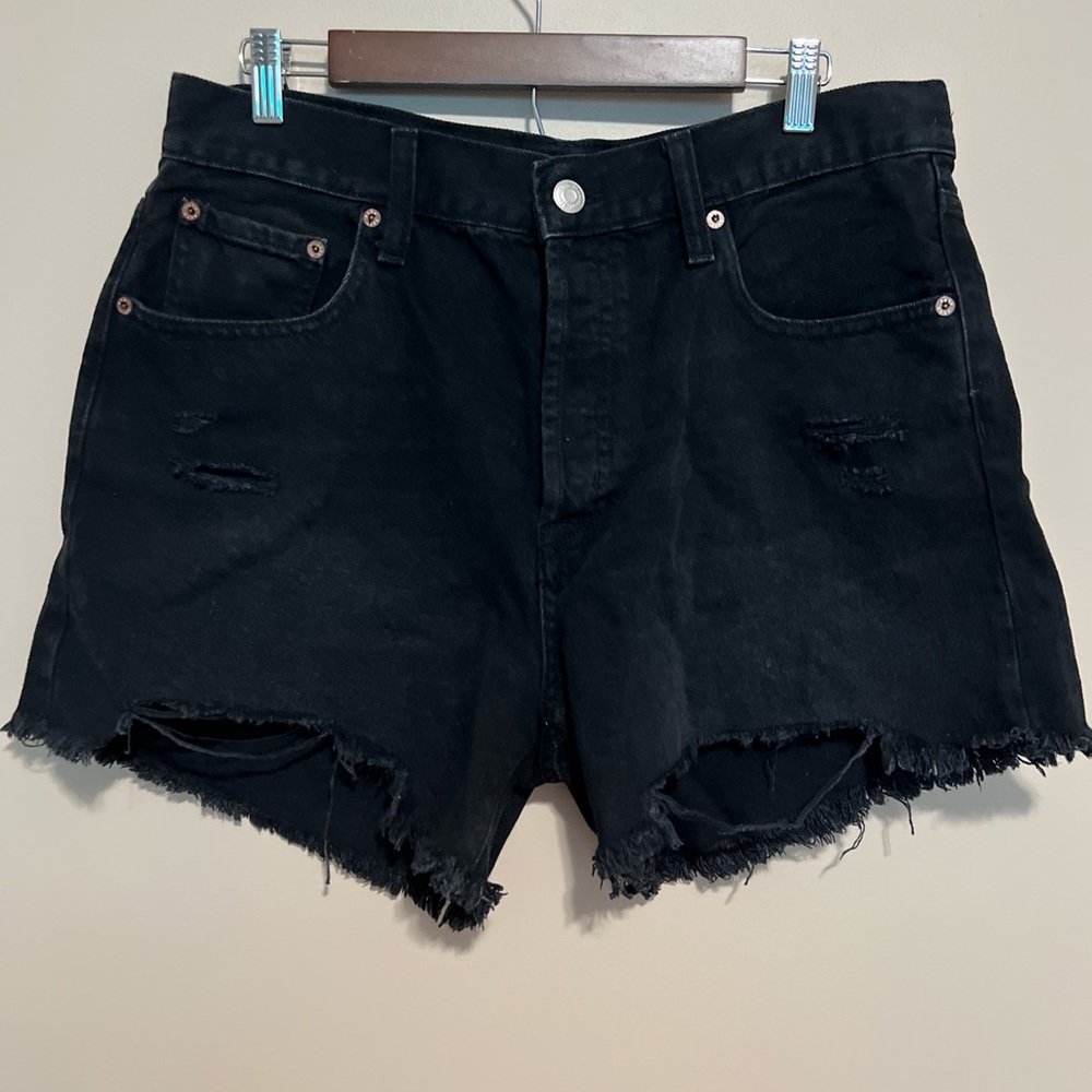Hollister 90s High Rise Cut Off Jean Shorts